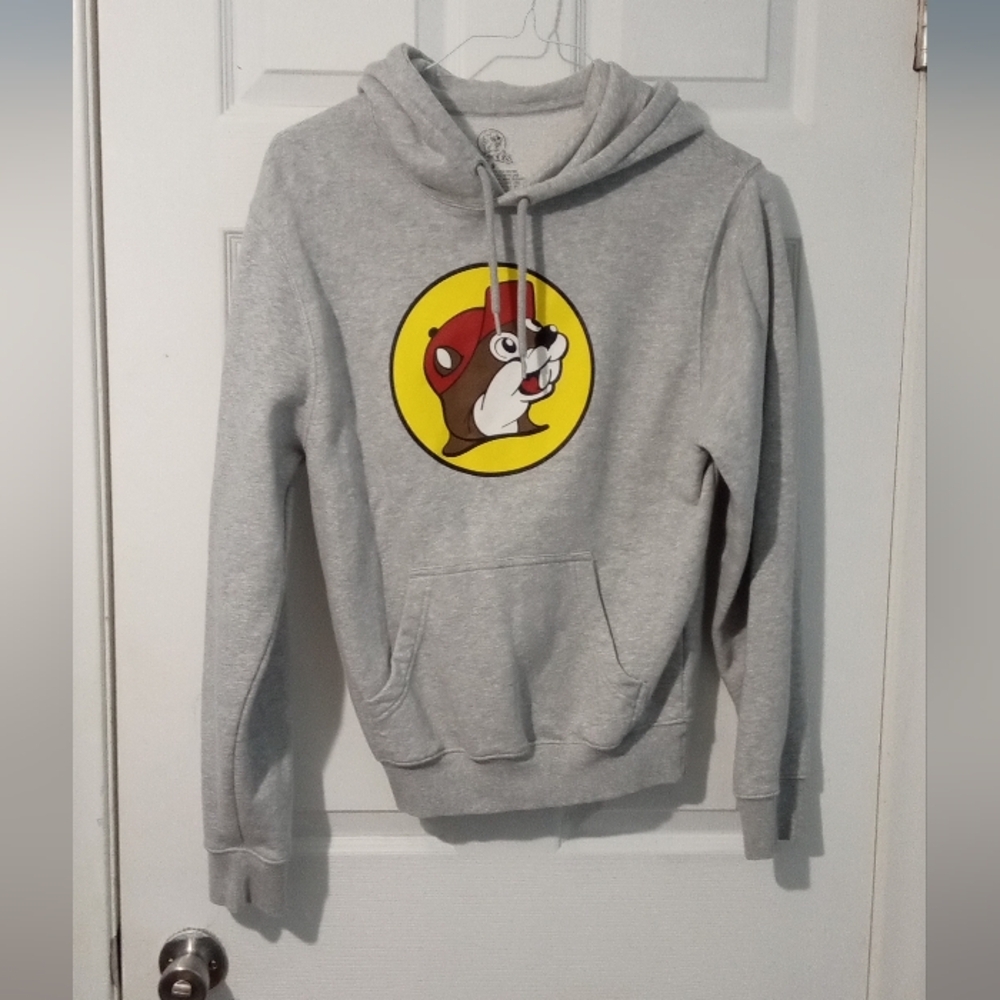 Gray Cartoon Graphic Hoodie